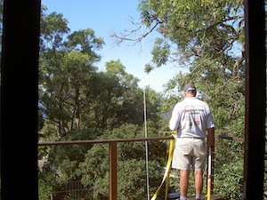 tradie working on a deck