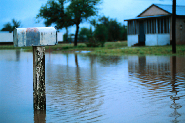 Mailbox in Flood Waters